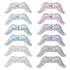 30 Stück 6 Farben UV-Beschichtung transparente runde Acrylperlen&nbsp;MACR-CJ0001-74