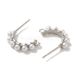 Risultati degli orecchini a bottone in ottone con placcatura a cremagliera&nbsp;EJEW-R162-32P