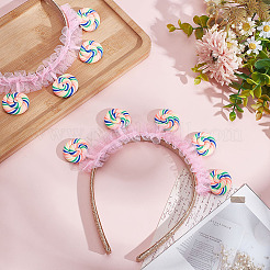 Bandas para el pelo de tela con forma de piruleta para mujer y niña&nbsp;OHAR-WH0029-13B