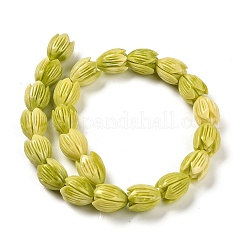 Brins de perles sculptées teintées en coquillage synthétique&nbsp;SHEL-K007-08C-04