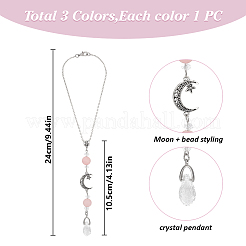 3 pz decorazioni pendenti in lega di vetro&nbsp;HJEW-DR00165