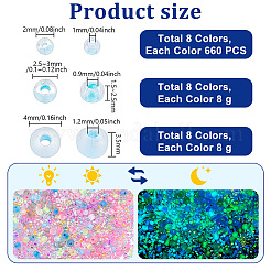 24 stile di perline di vetro luminose&nbsp;SEED-PH0001-72
