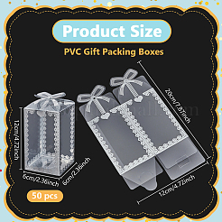 Faltbare Geschenkverpackungsboxen aus transparentem PVC mit Herzdruck&nbsp;CON-WH0085-192B-02