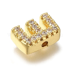 Placage de crémaillère en laiton micro pavé de perles de zircone cubique claires&nbsp;KK-G500-30G-E