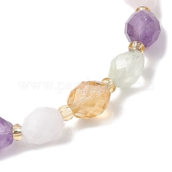 Stretch-Armbänder aus natürlichen Amethyst-&nbsp;BJEW-JB11459