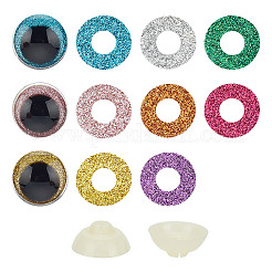 32 Set mit 8 glitzernden Puppenaugen aus Kunststoff in zwei Farben&nbsp;KY-HY0001-13B