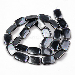 Galvanoplastie des brins de perles de coquille d'eau douce naturelle&nbsp;SHEL-R049-027
