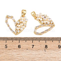 Colgante micropavé cubic zirconia de latón&nbsp;KK-I475-04G