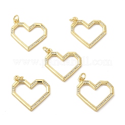 Pendentifs avec zircon cubiques à micro-pavés en laiton&nbsp;KK-E068-VB182