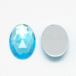Acrílico Diamante de imitación plana espalda cabujones&nbsp;X-GACR-Q011-13x18-04