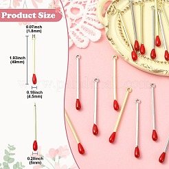 20 pièces 2 couleurs pendentifs en émail d'alliage de placage de rack&nbsp;FIND-CJ0004-76