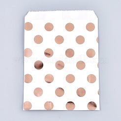Umweltfreundliche Kraftpapiertüten mit Tupfenmuster&nbsp;AJEW-M207-H01-01