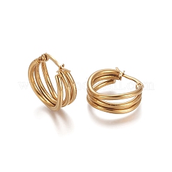 Pendientes de aro geométricos de acero inoxidable 304&nbsp;STAS-D171-28G