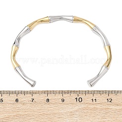 Bracelets manchettes en acier inoxydable 304&nbsp;BJEW-B150-01GP