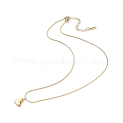 Collier pendentif coeur avec chaînes de corde torsadées&nbsp;X-NJEW-G074-45G