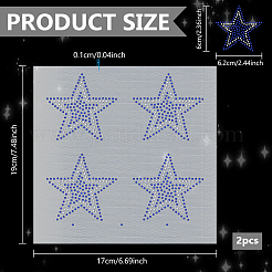 Glas-Hotfix-Strass in Sternform&nbsp;DIY-WH0558-99A