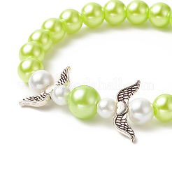 Bracciali elasticizzati con perline in imitazione di vetro&nbsp;BJEW-JB09924