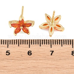 Orecchini da donna in ottone con micro pavé di zirconi cubici&nbsp;KK-A305-05G-06