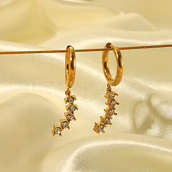Set di orecchini a forma di luna e ciondolo a farfalla in acciaio inossidabile 304 per donna&nbsp;JP4226