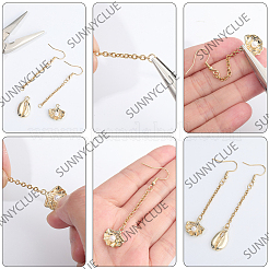 40 Stück 2 Stile 304 Edelstahl Ohrringhaken&nbsp;EJEW-SC0001-85