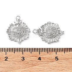 Cremagliera placcatura micro ottone spianare pendenti zirconi&nbsp;KK-K333-80P