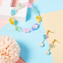 80 Stück 8 Farben transparent gespritzte Glasperlen&nbsp;GLAA-BT0001-02