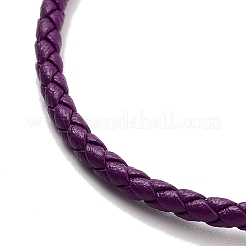 Geflochtene runde Kunstlederarmbänder herstellen&nbsp;BJEW-H610-01P-10