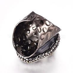 Natürliche Edelstein Manschette Fingerringe&nbsp;RJEW-K226-E