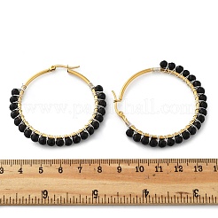 Boucles d'oreilles en perles&nbsp;X-EJEW-JE03830-04