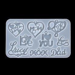Stampi in silicone con ciondolo fai da te con cuore e parola amore&nbsp;SIMO-Q001-02D