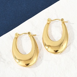 Pendientes de aro con rhinestone de acero inoxidable 304 para mujer&nbsp;EJEW-U046-08A-G