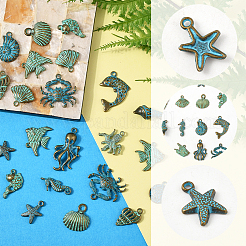 56 colgante de aleación con temática oceánica de estilo tibetano de 14 estilos&nbsp;FIND-SC0018-14