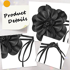 Wickelgürtel aus PU-Leder mit Blumenmuster für Damen&nbsp;AJEW-WH20816-058A