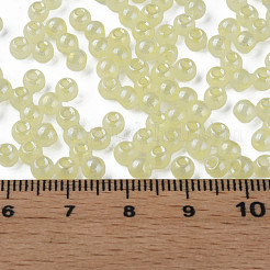 6/0 perles de rocaille en verre imitation jade&nbsp;SEED-N004-006-08