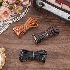 3 cordon plat en cuir PU 3 couleurs&nbsp;OCOR-CL0001-15B