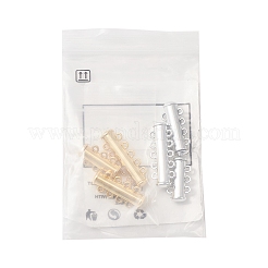 6 Stück 6 Stile mehrsträngiges Messing-Magnetschiebeverschluss-Set&nbsp;KK-FS0001-22
