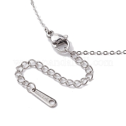 Collana con pendente in ottone con zirconia cubica&nbsp;NJEW-JN04690-01