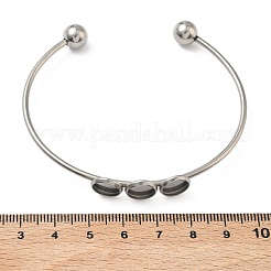 Offene Armreifrohlinge aus Edelstahl 304&nbsp;STAS-K320-01A-P