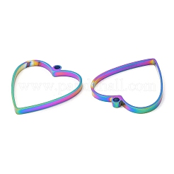 Ciondoli a forma di cuore con lunetta aperta in acciaio inossidabile 304&nbsp;STAS-Z040-03RC