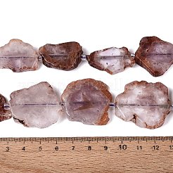 Stränge aus natürlichen violetten Phantomquarz-/violetten Lodolith-Quarz-Scheibenperlen&nbsp;G-N362-11A-01