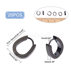 10 par de pendientes de aro de acero inoxidable 304&nbsp;EJEW-UN0001-73