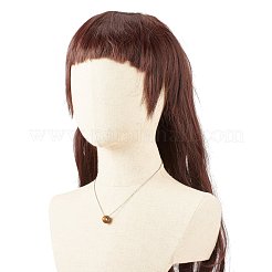 Halskette mit Edelstein-Donut-Anhänger und 304 Edelstahl-Kabelketten für Damen&nbsp;NJEW-JN03852-01