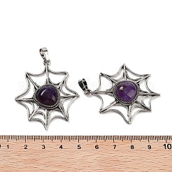 Natürliche Amethyst-Spinnennetz-Anhänger&nbsp;G-Q163-09AS-08