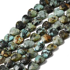 Natürliche afrikanische türkis (jasper) perlen stränge&nbsp;G-P575-C18-6mm