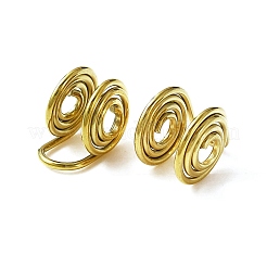 Orecchini a polsino con cuscinetto a spirale in acciaio inossidabile 304&nbsp;EJEW-WH0006-07