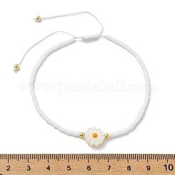 Verstellbare Armbänder aus natürlichen Süßwassermuscheln und Glasperlen&nbsp;BJEW-JB13766-01