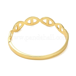 Bracelets en laiton à charnière ovale creux pour femme&nbsp;BJEW-M312-03A-G