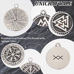 4 Stück 2 Stil 304 Edelstahl Anhänger&nbsp;STAS-UN0055-80