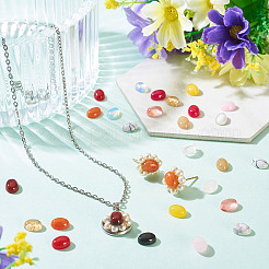 26 Stück 13 verschiedene Stile Kirschquarzglas & Opalit & synthetischer Howlith & natürliche weiße Jade & Rosenquarz & Jade & Howlith & Achat Cabochons&nbsp;G-TA0003-28A