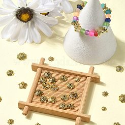 150 Stück 15 Stil Perlenkappen aus Legierung im tibetischen Stil mit Blumenmuster&nbsp;TIBE-YW0001-56